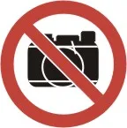 P 564 — PROHIBITION PICTOGRAM - NO CAMERAS